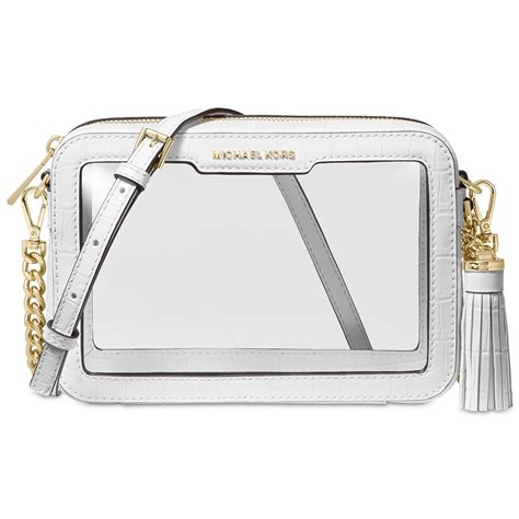 michael kors clear crossbody|michael kors clear stadium bag.